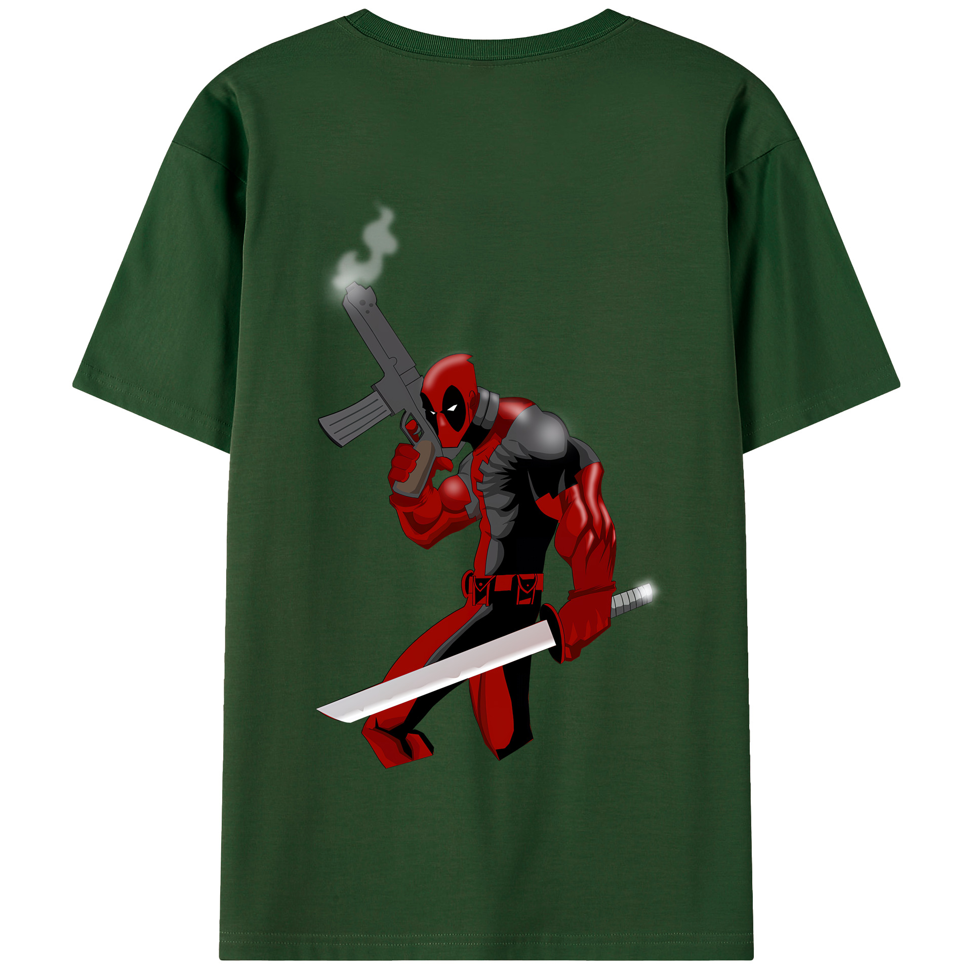 （画像用） Deadpool デッドプール 綿100％半袖Tシャツ（背面プリント）